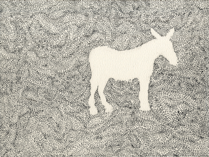 Illustration #10 from the original poem by Ishion Hutchinson -- 9in x 12in, ink on watercolor paper