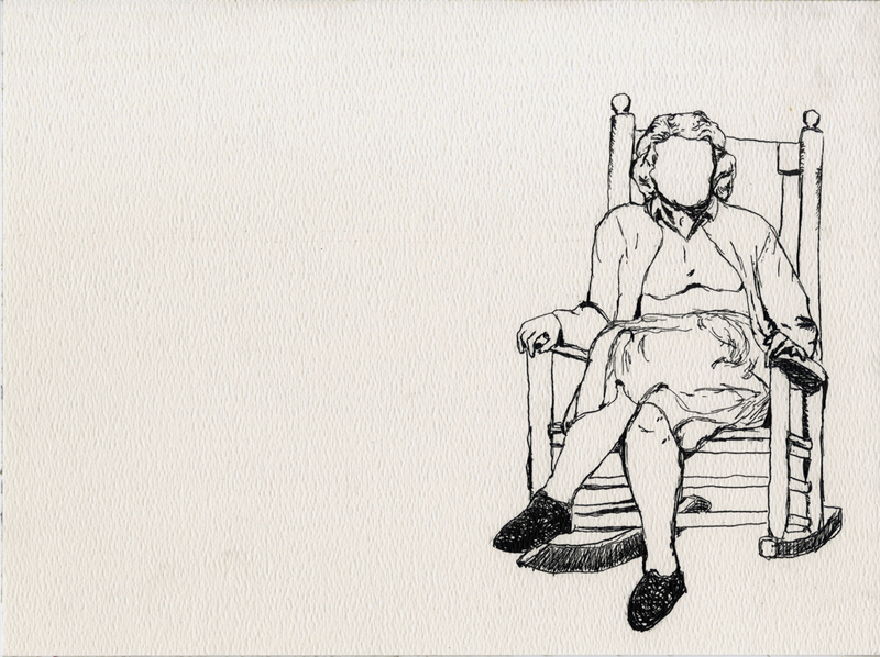 Illustration #5 from the original poem by Ishion Hutchinson -- 9in x 12in, ink on watercolor paper