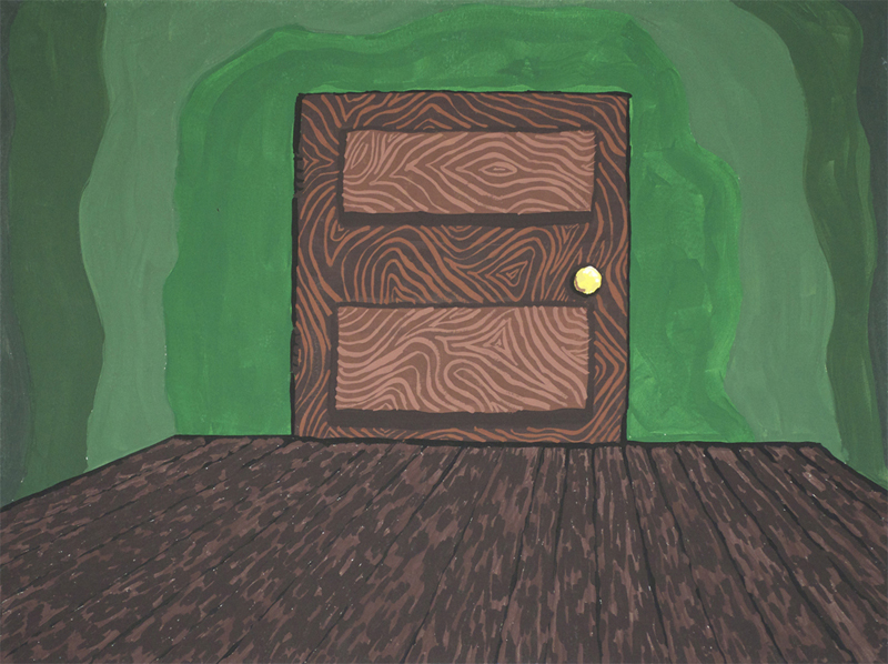 Illustration #5 from the original story by Joel Golombeck's -- 18in x 24in, tempera on watercolor paper